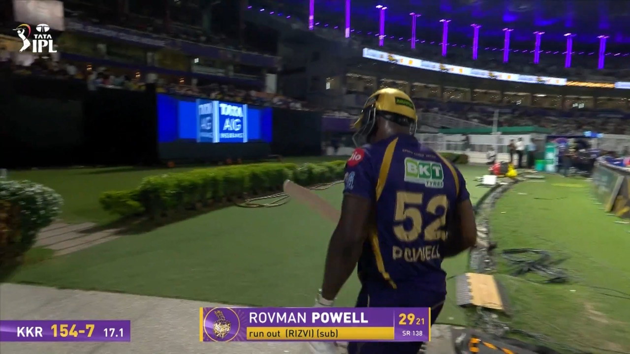 IPL 2026 M70: KKR vs DC - Rovman Powell Wicket