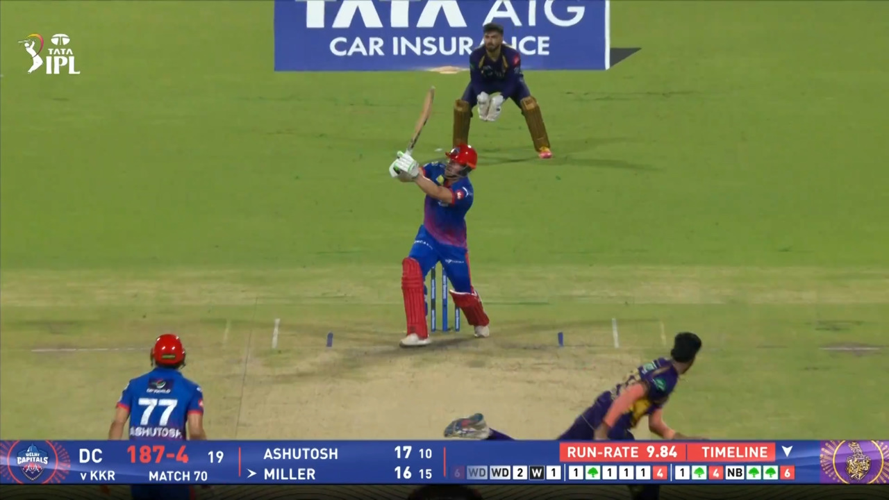 IPL 2026 M70: KKR vs DC - David Miller Six background