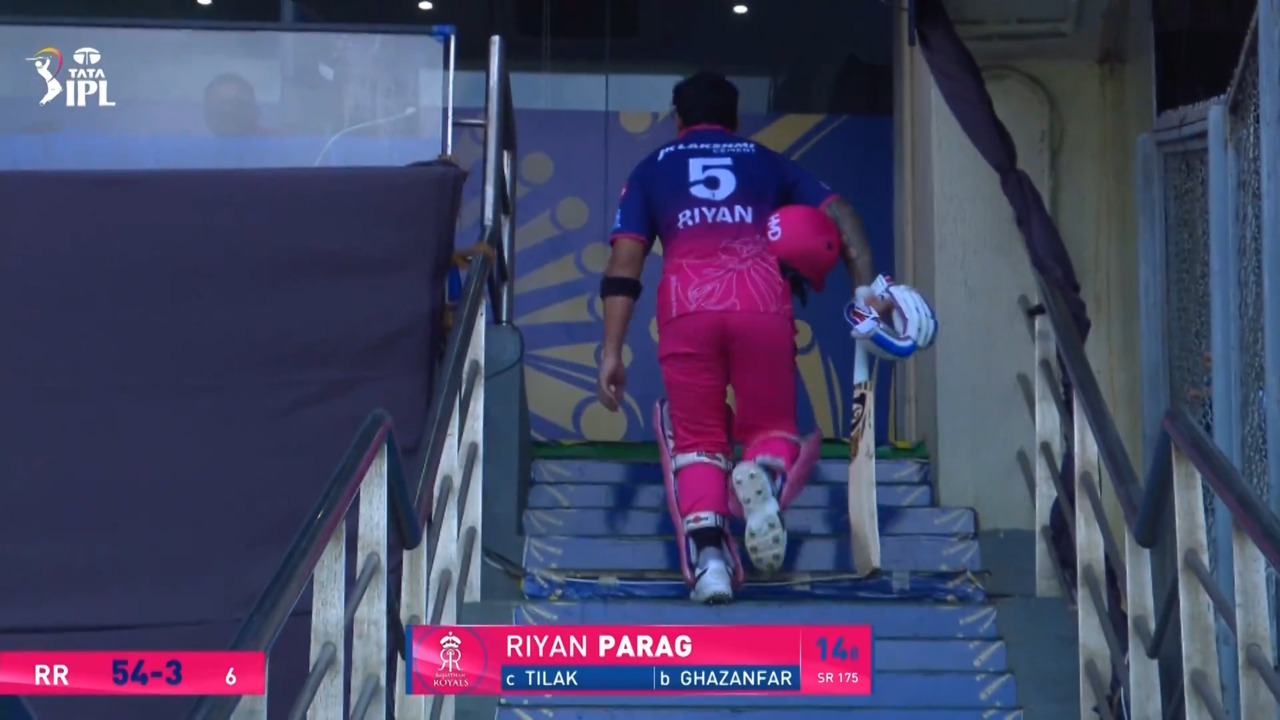 IPL 2026 M69: MI vs RR - Riyan Parag Wicket