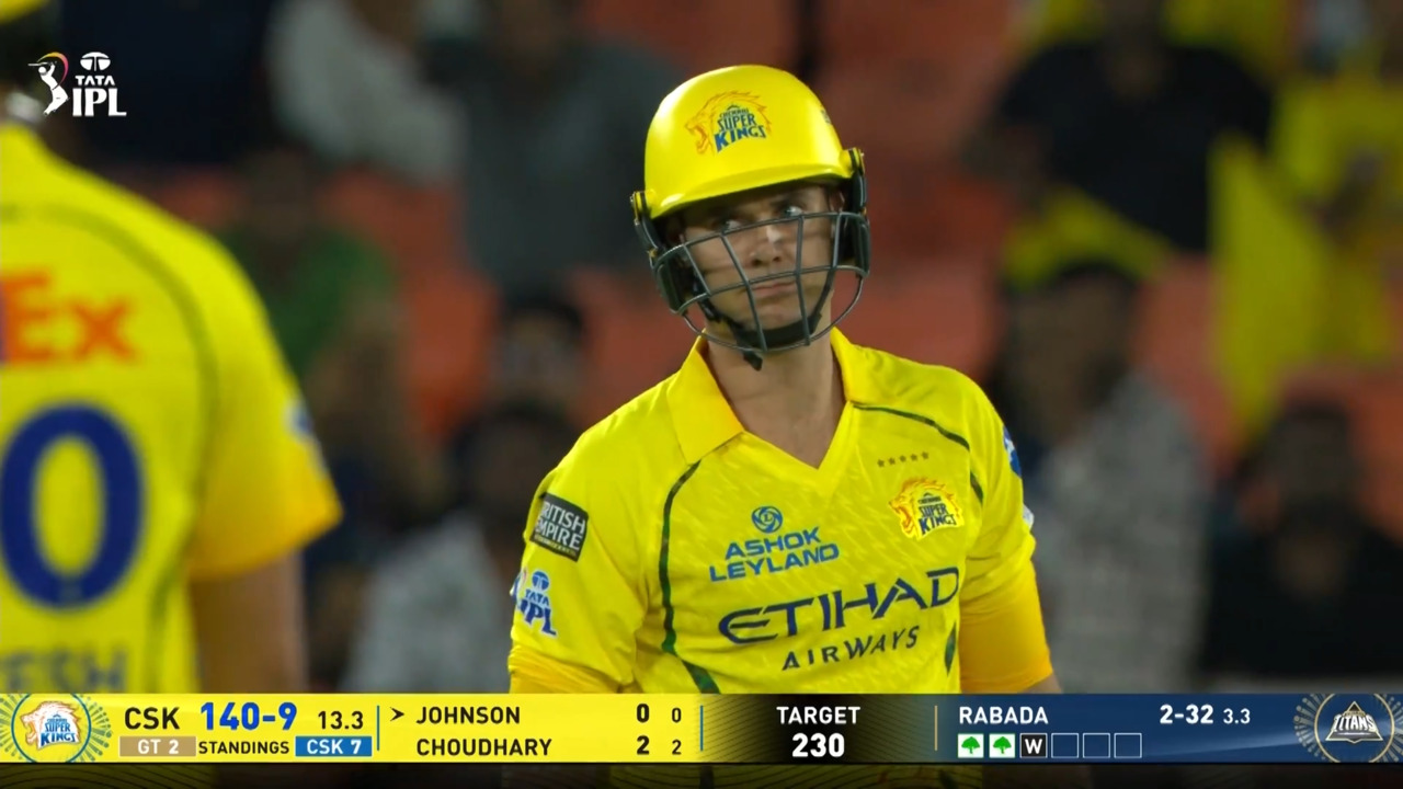IPL 2026 M66: GT vs CSK - Spencer Johnson Wicket background