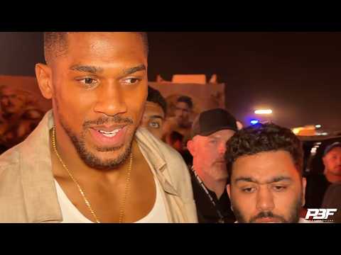 ANTHONY JOSHUA INSTANT REACTION TO CONTROVERSIAL STOPPAGE BETWEEN OLEKSANDR USYK & RICO VERHOEVEN background