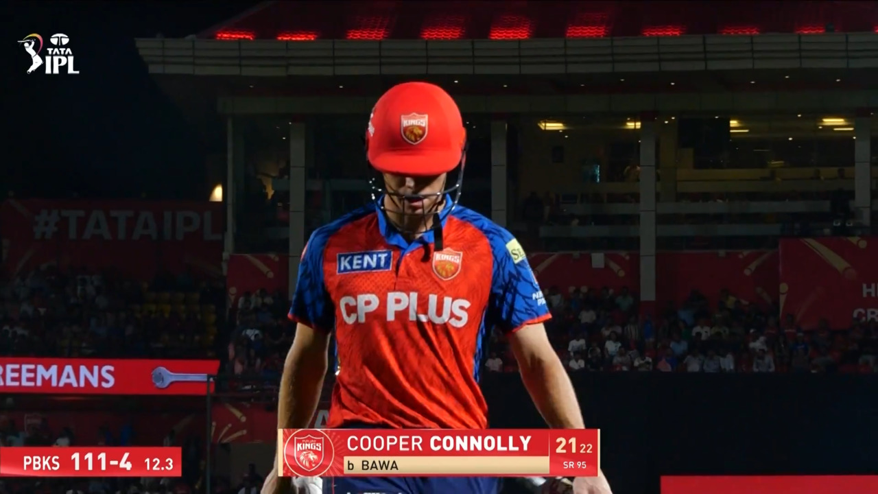IPL 2026 M58: PBKS vs MI - Cooper Connolly Wicket background