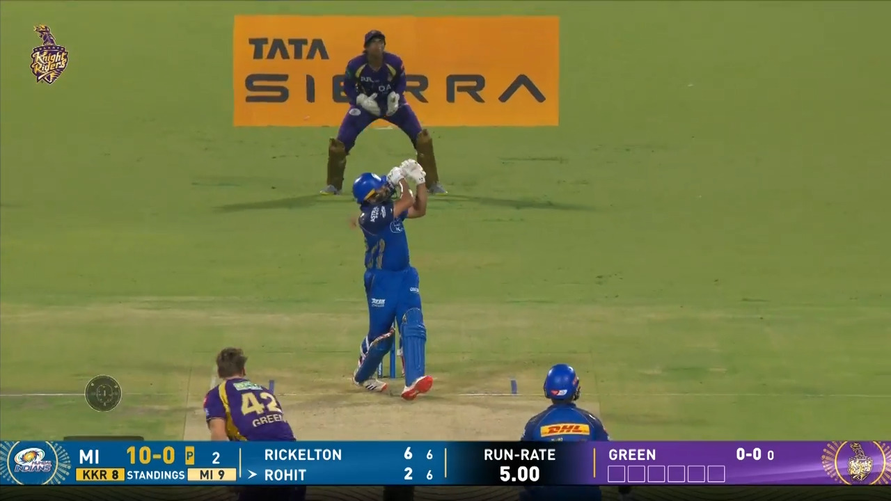 IPL 2026 M65: KKR vs MI - Rohit Sharma Six