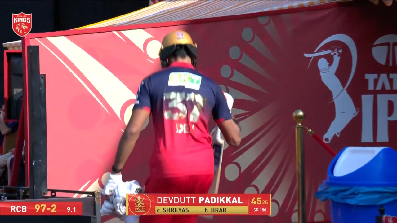 IPL 2026 M61: PBKS vs RCB - Devdutt Padikkal Wicket background