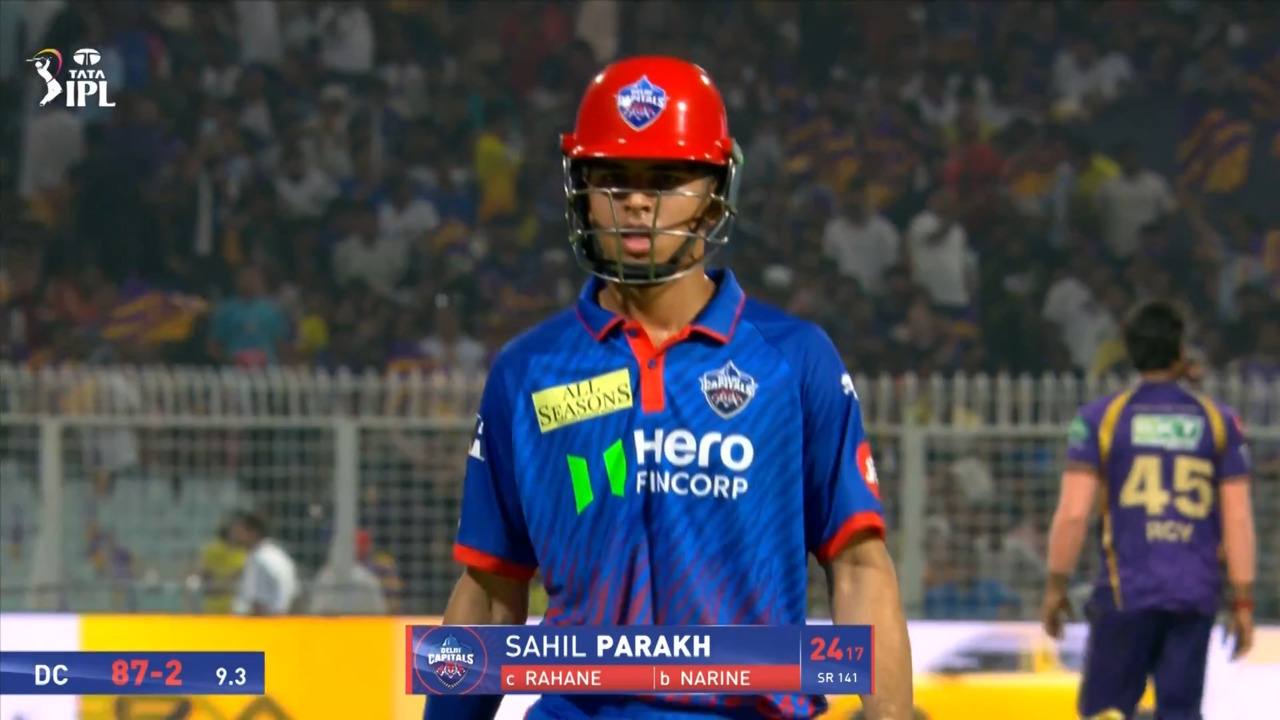 IPL 2026 M70: KKR vs DC - Sahil Parakh Wicket