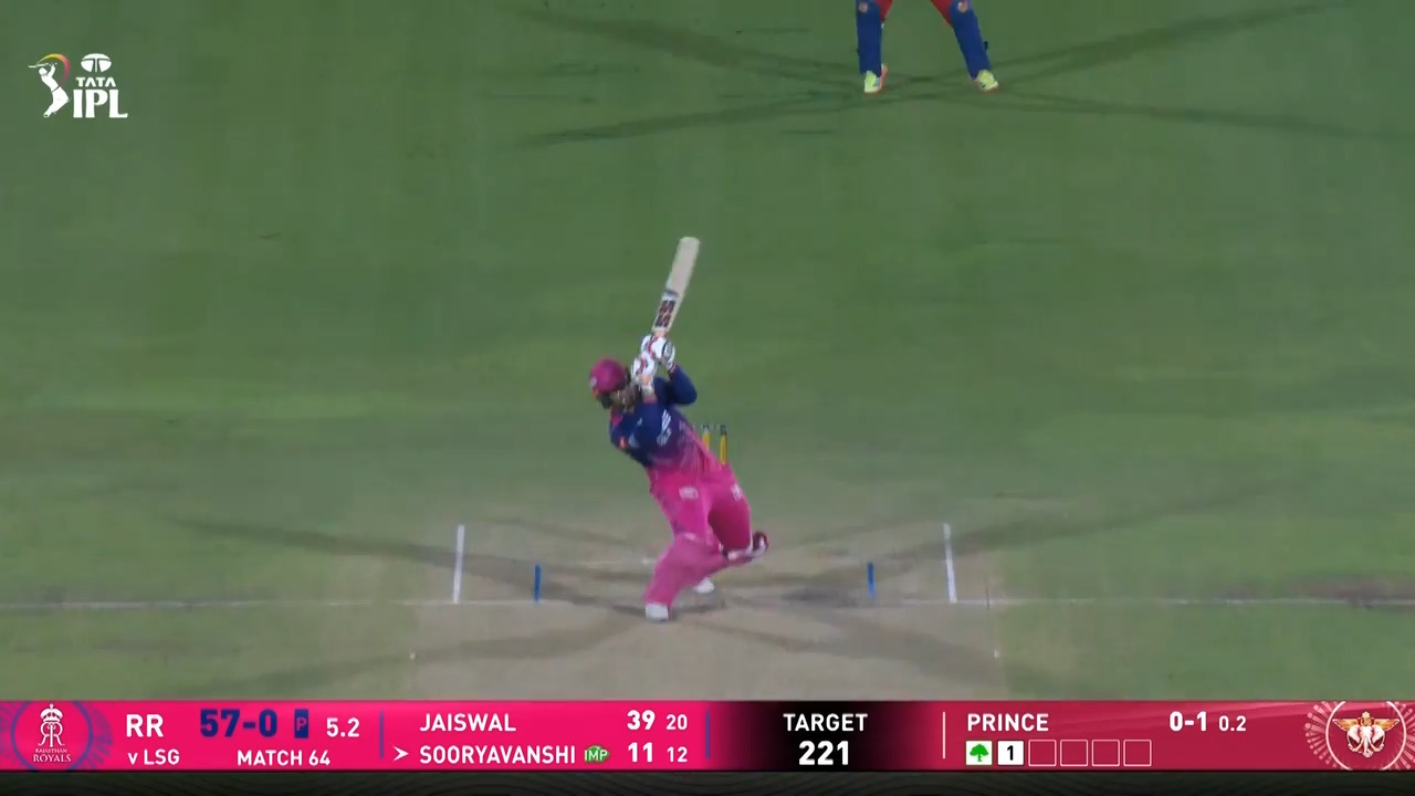IPL 2026 M64: RR vs LSG - Vaibhav Sooryavanshi Six