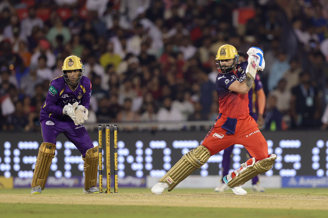 So good! Acing the spin test, Virat Kohli style background