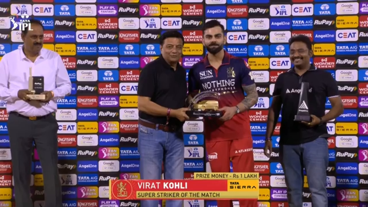 IPL 2026 M57: RCB vs KKR - Sierra Super Striker of the Match - Virat Kohli