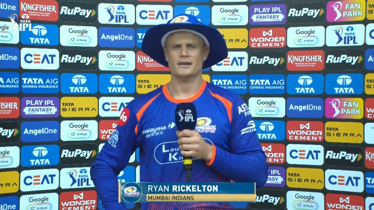 IPL 2026 M69: MI vs RR - Ryan Rickelton Interview background