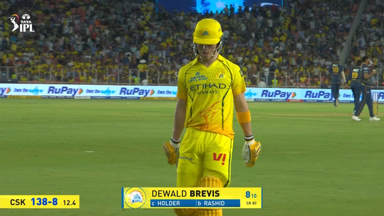 IPL 2026 M66: GT vs CSK - Dewald Brevis Wicket