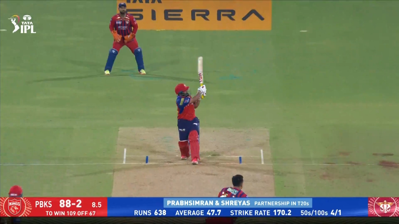 IPL 2026 M68: LSG vs PBKS - Prabhsimran Singh Six
