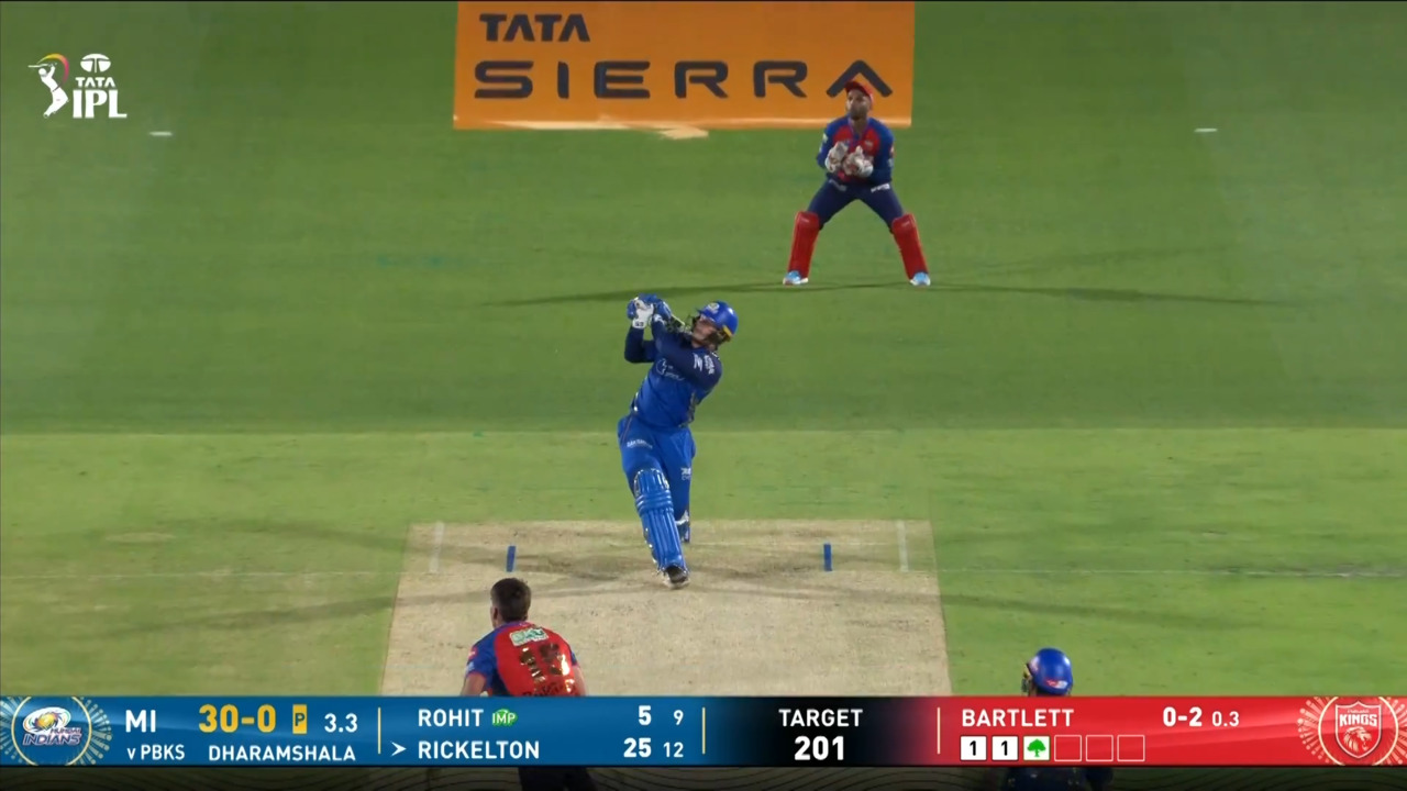 IPL 2026 M58: PBKS vs MI - Ryan Rickelton Six
