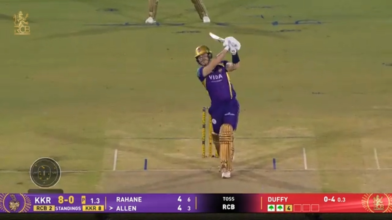 IPL 2026 M57: RCB vs KKR - Finn Allen Six background