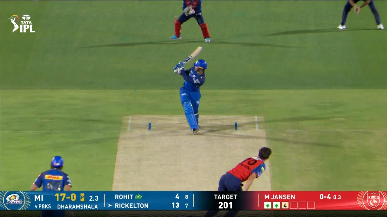 IPL 2026 M58: PBKS vs MI - Ryan Rickelton Six background