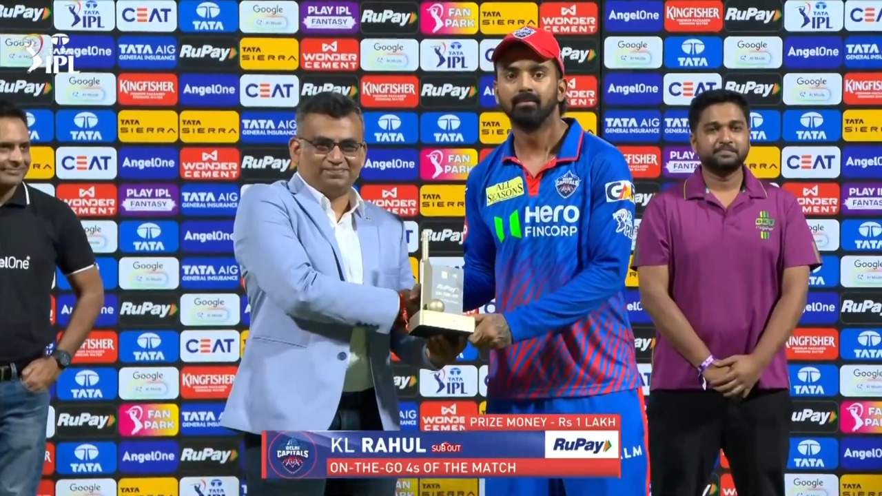 IPL 2026 M70: KKR vs DC - RuPay On-The-Go 4s of the Match - KL Rahul