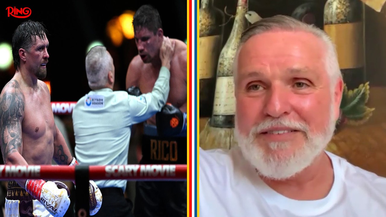 Rico Verhoeven Trainer Peter Fury REVEALS Referee Conversation After Oleksandr Usyk Stoppage background