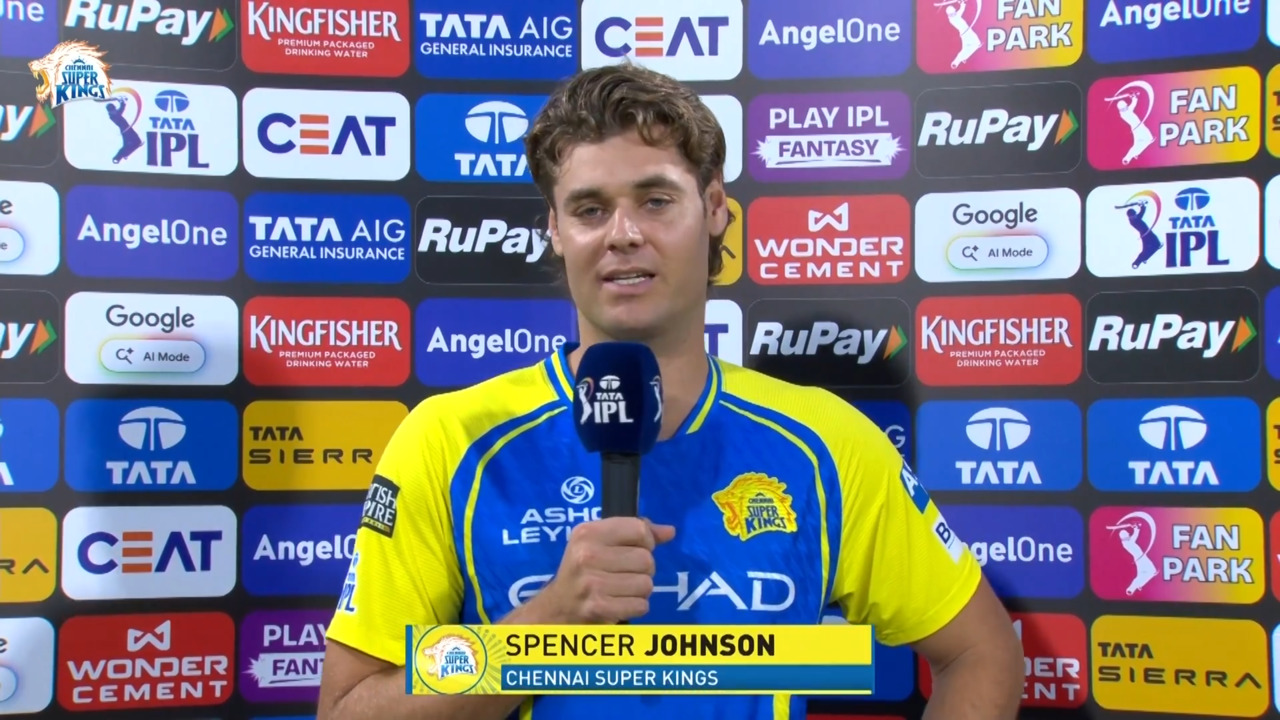 IPL 2026 M63: CSK vs SRH - Spencer Johnson Interview background