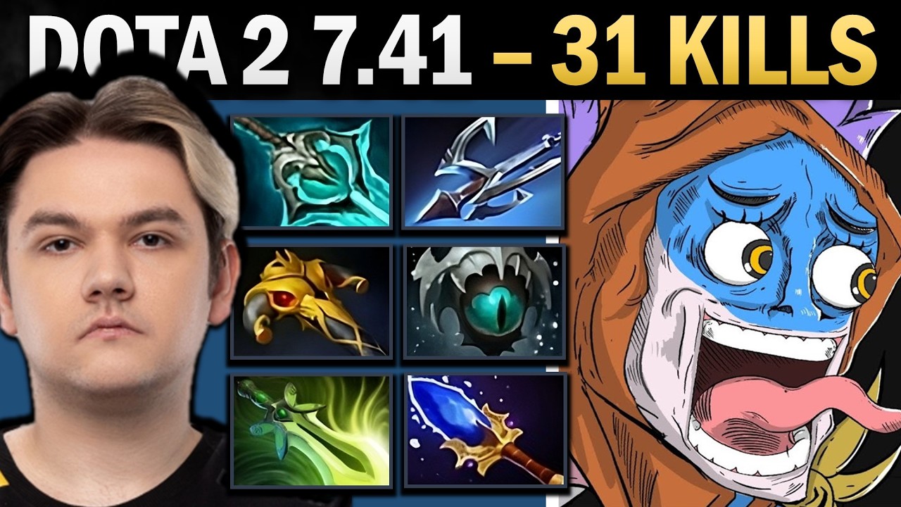 Slark Dota 2 7.41 with 31 Kills and Harpoon - Dota 2 Gameplay
