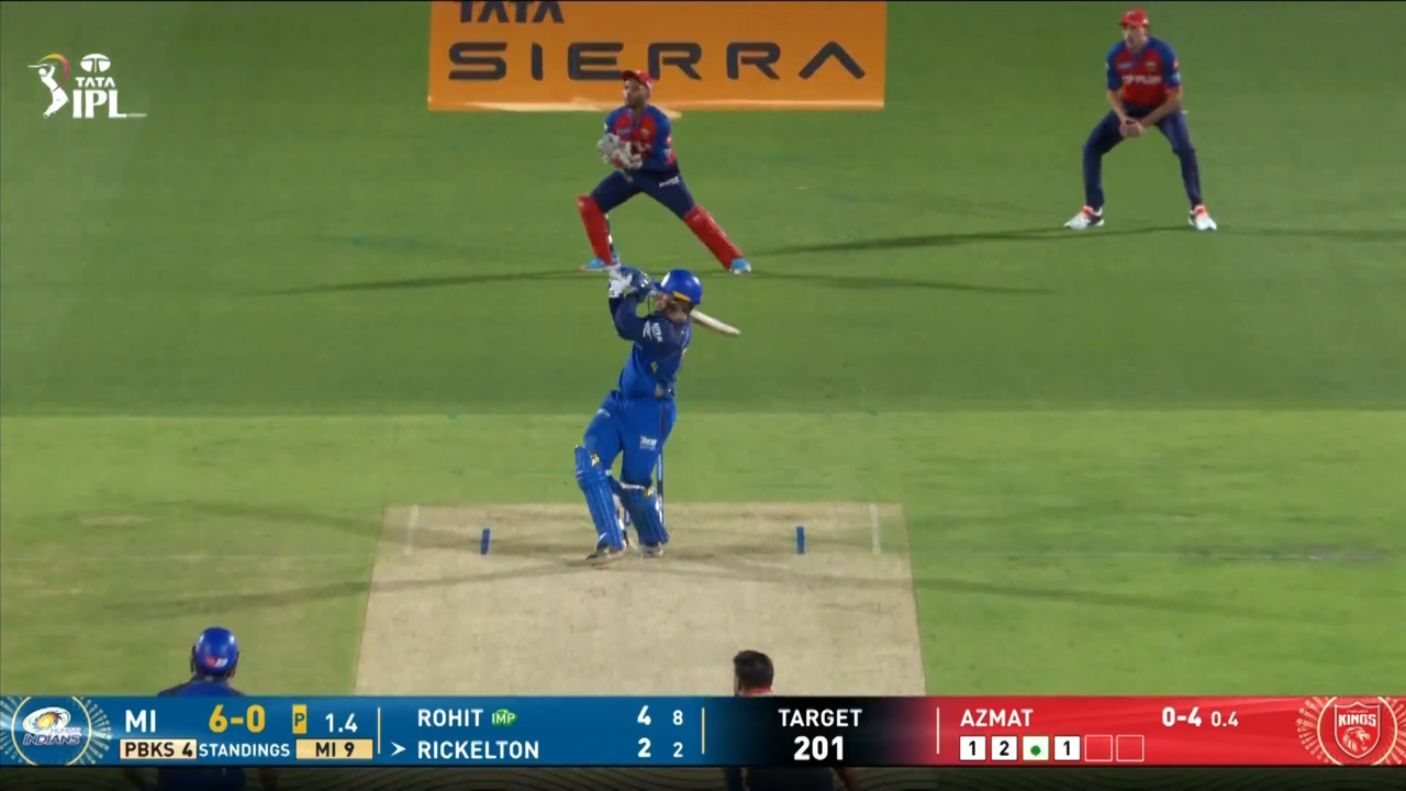 IPL 2026 M58: PBKS vs MI - Ryan Rickelton Six background