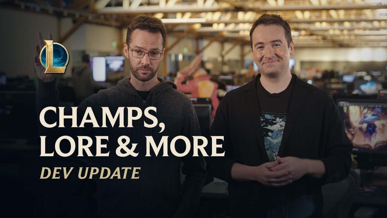 Champs, Lore & More | Dev Update - League of Legends background