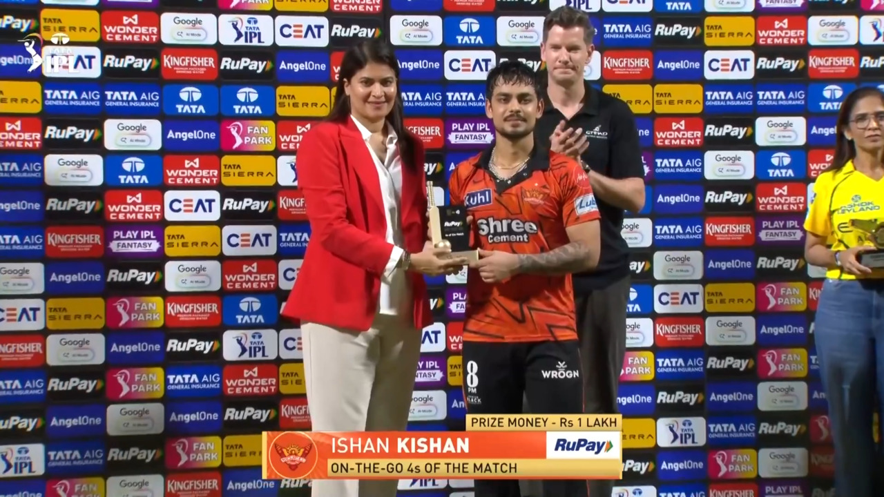 IPL 2026 M63: CSK vs SRH - RuPay On-The-Go 4s of the Match - Ishan Kishan background