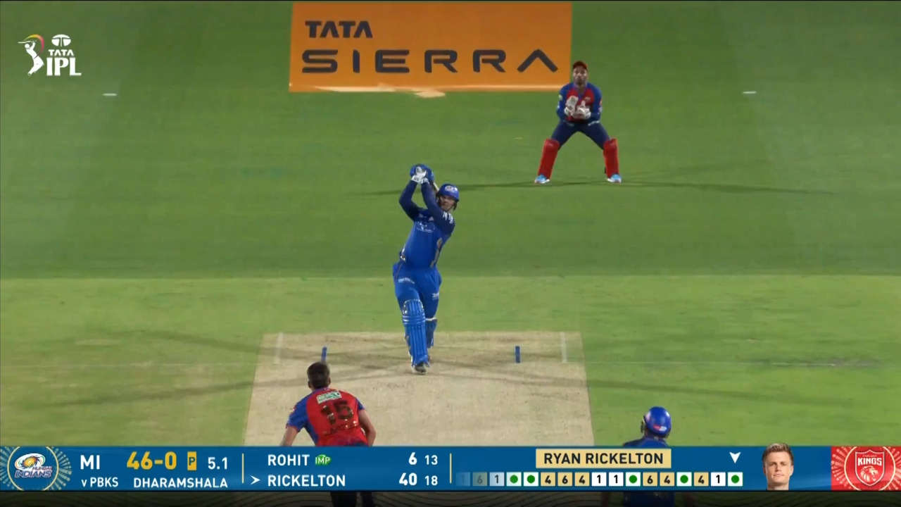 IPL 2026 M58: PBKS vs MI - Ryan Rickelton Six