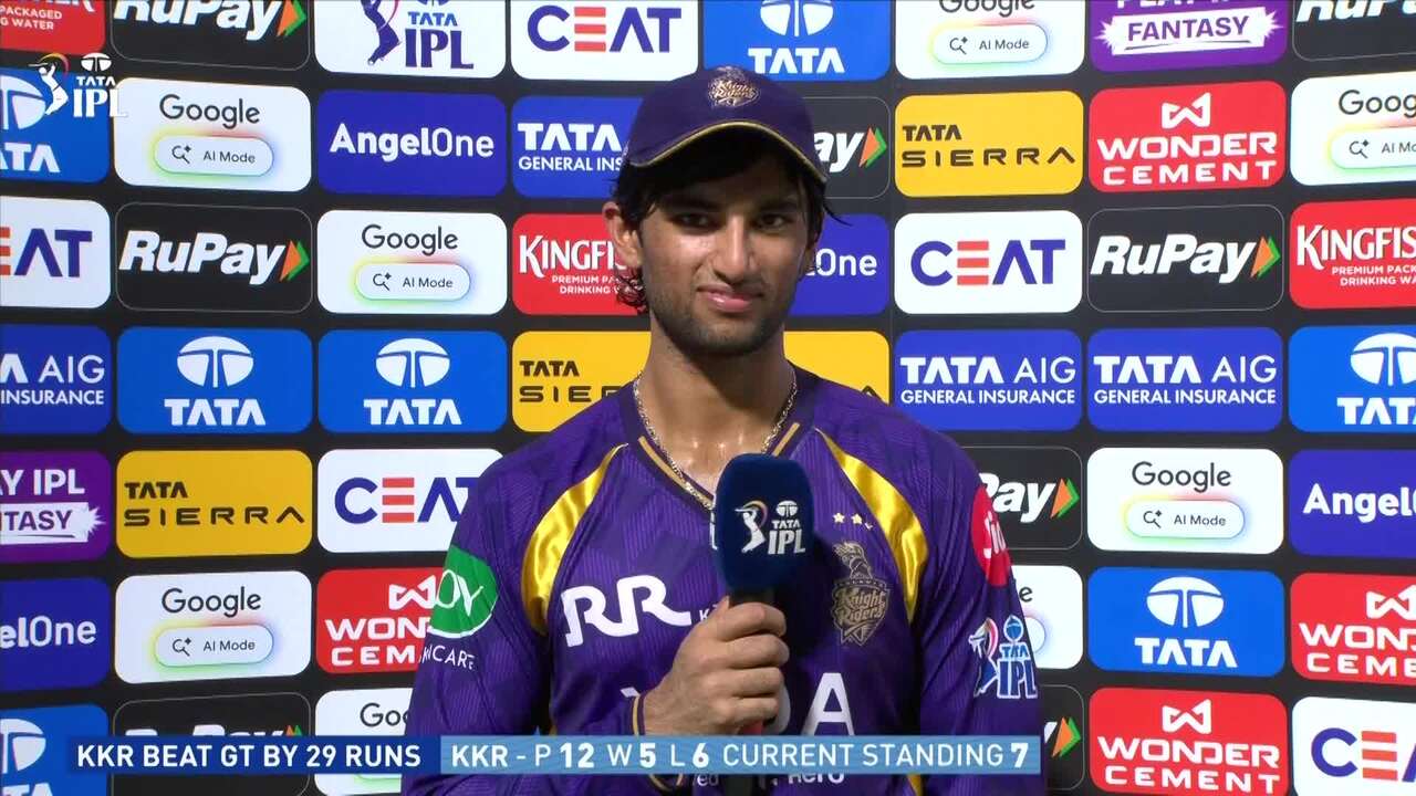 IPL 2026 M60: KKR vs GT - Angkrish Raghuvanshi Interview background