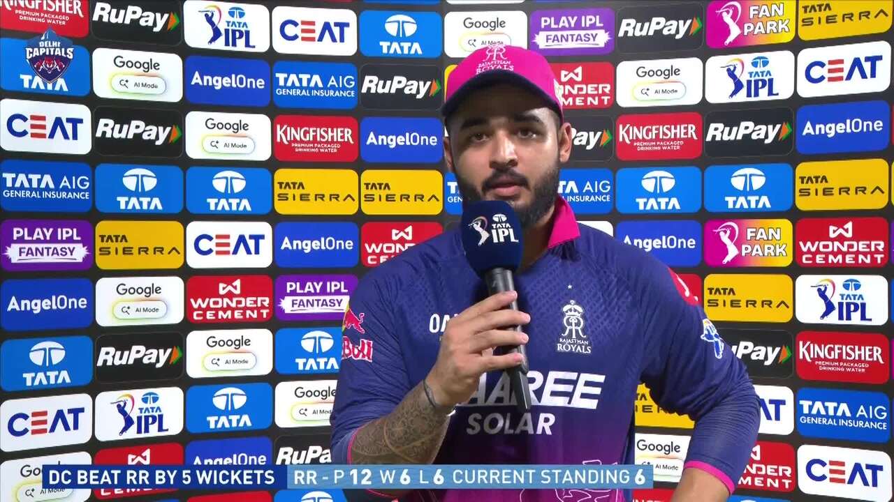 IPL 2026 M62: DC vs RR - Riyan Parag Interview background