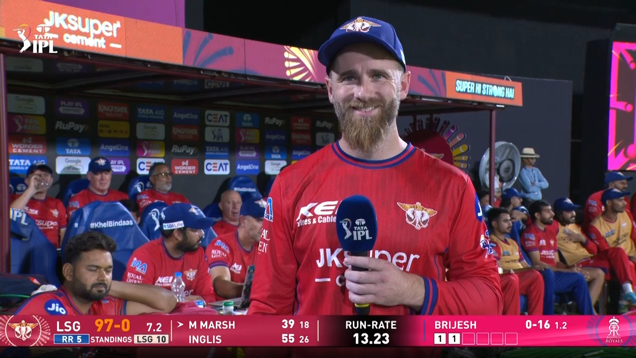 IPL 2026 M64: RR vs LSG - Kane Williamson Interview background