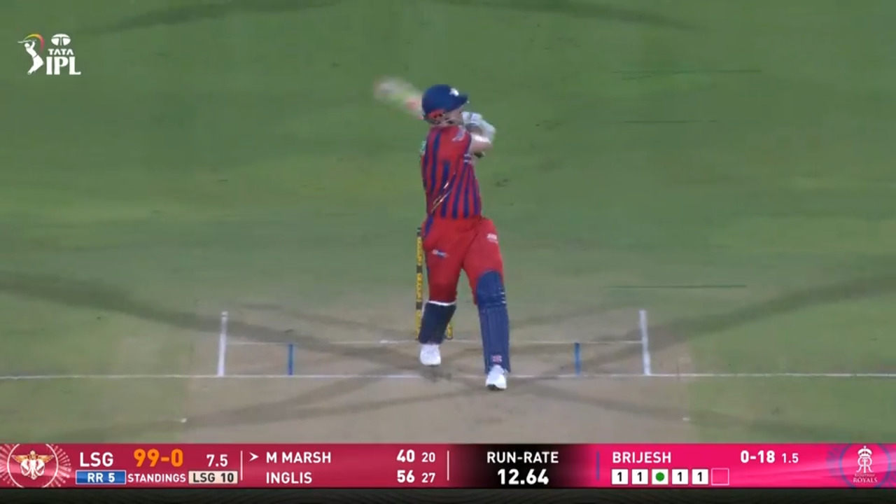IPL 2026 M64: RR vs LSG - Mitchell Marsh Six