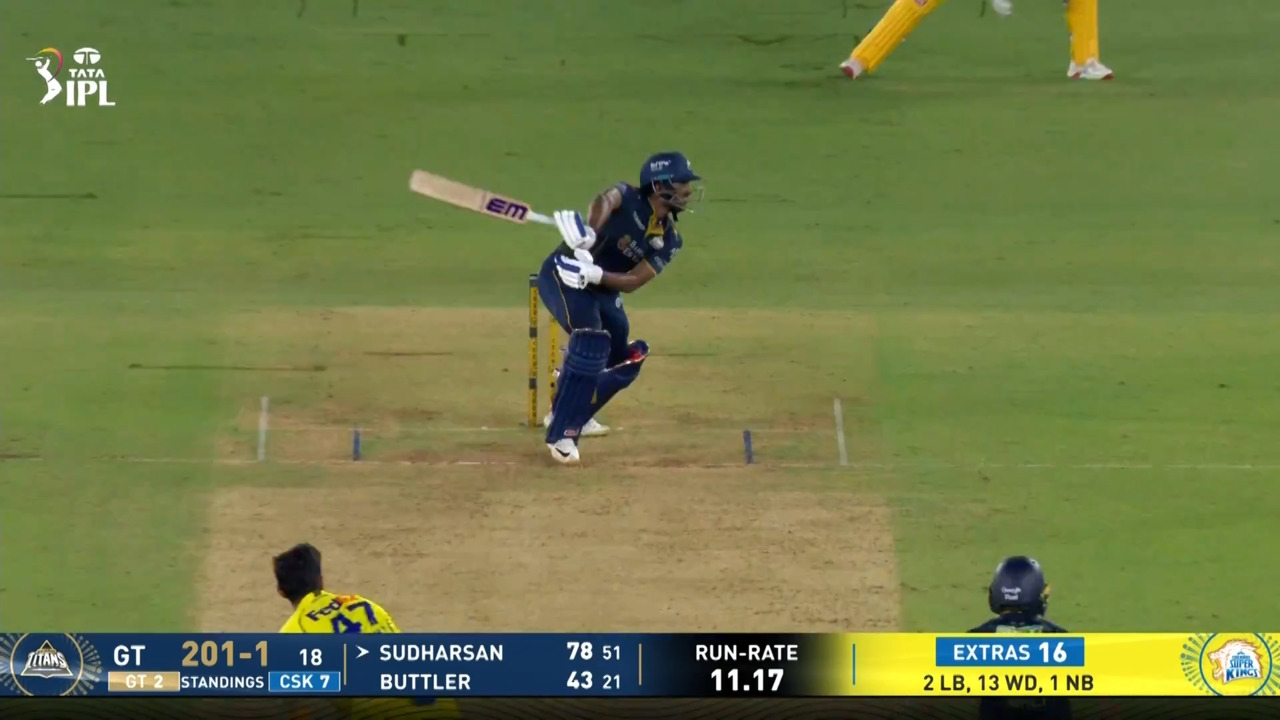 IPL 2026 M66: GT vs CSK - Sai Sudharsan Six background