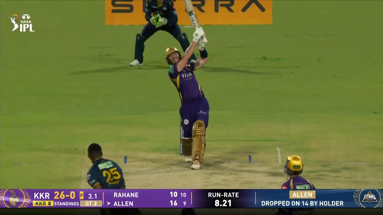 IPL 2026 M60: KKR vs GT - Finn Allen Six background