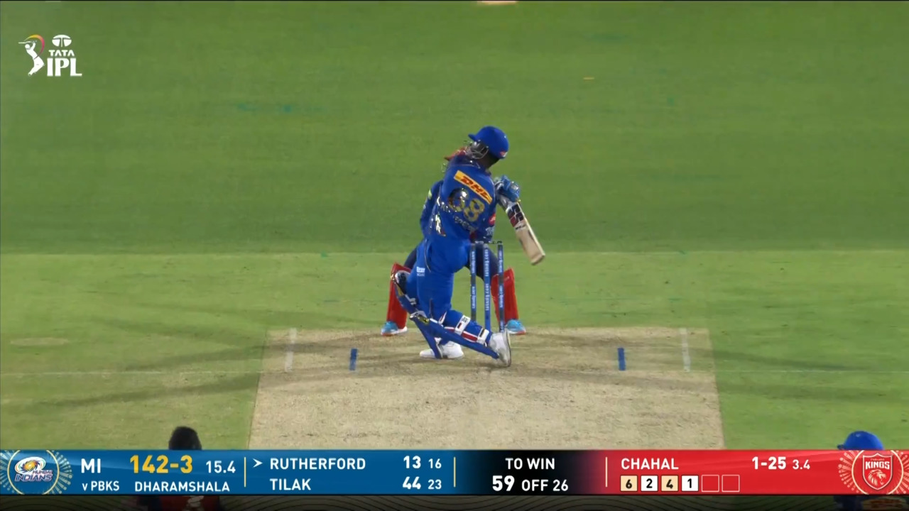 IPL 2026 M58: PBKS vs MI - Sherfane Rutherford Six background