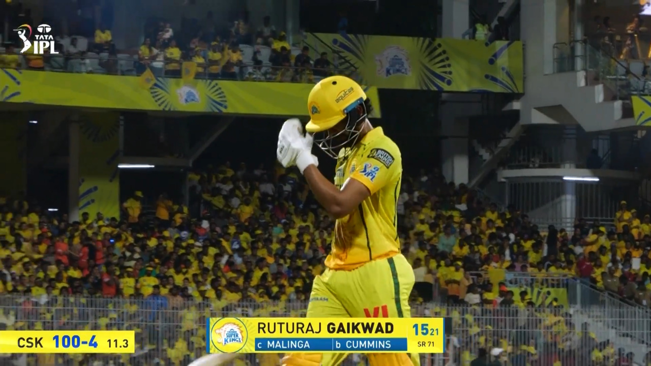 IPL 2026 M63: CSK vs SRH - Ruturaj Gaikwad Wicket background