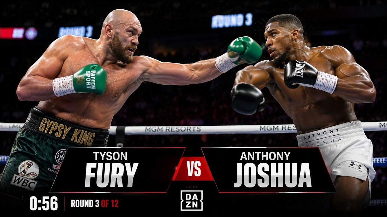 Tyson Fury vs Anthony Joshua FULL FIGHT | Knockout Highlights, Best Moments & Fight Breakdown! background