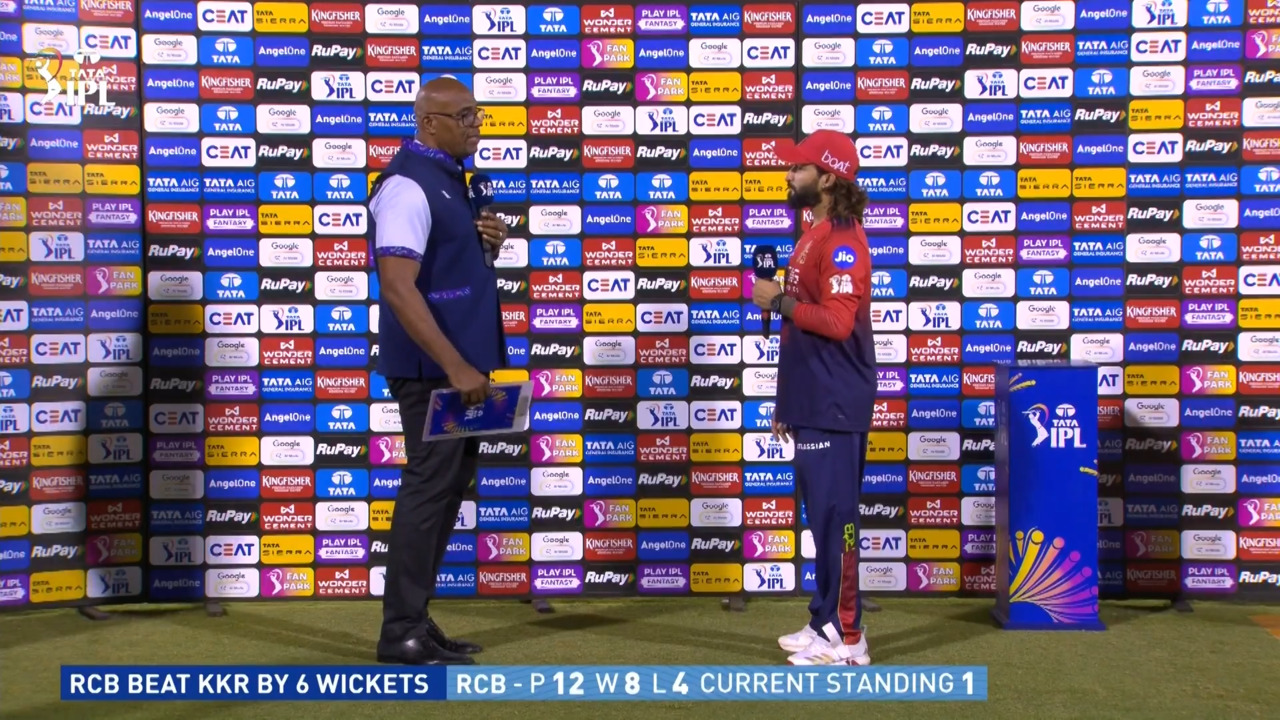 IPL 2026 M57: RCB vs KKR - Post Match Presentation background