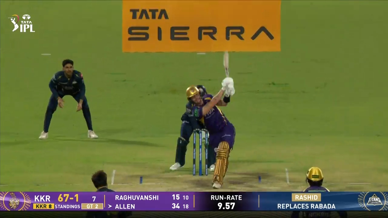 IPL 2026 M60: KKR vs GT - Finn Allen Six background
