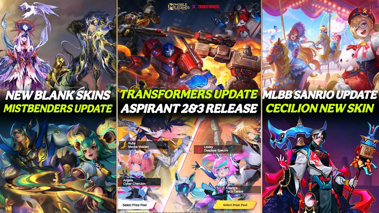 Aspirants | Transformers | Sanrio | Mistbenders | New Blank Skins | Antigod Skins & Everlight Skin