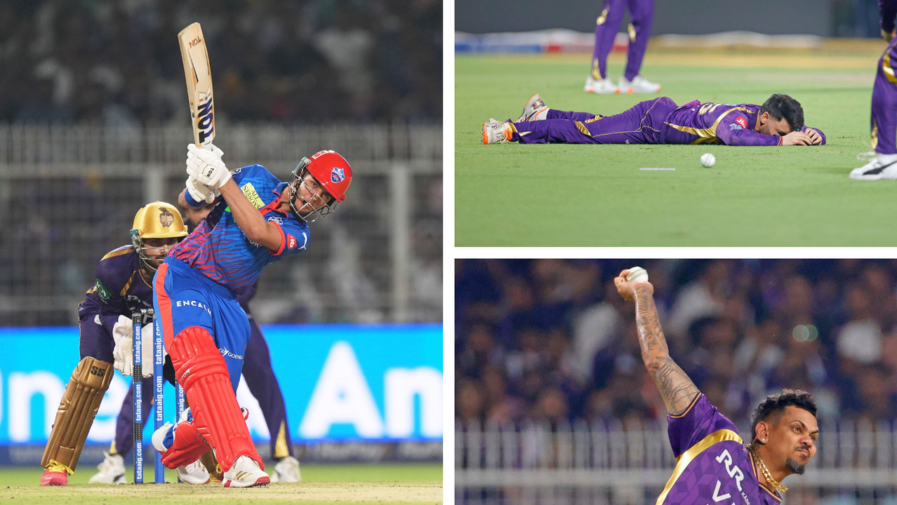 6, dropped, 4! Narine vs teenager Sahil's fire background