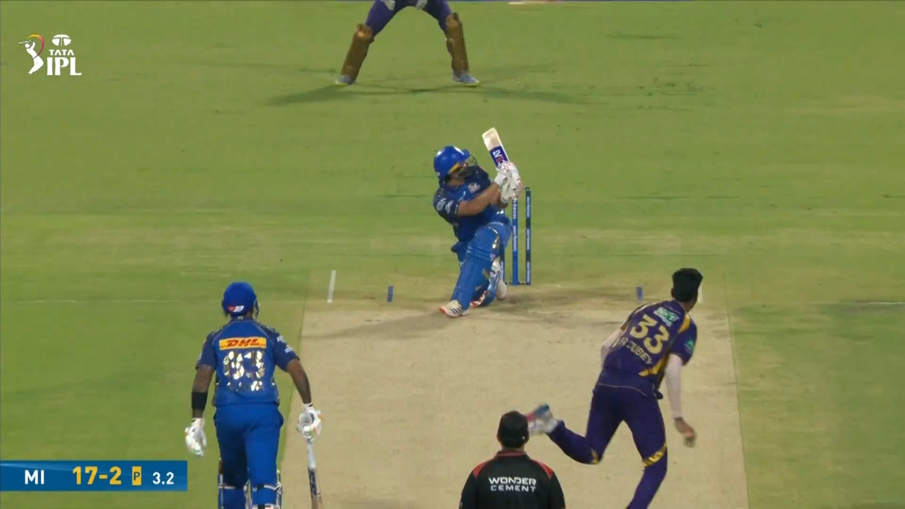 IPL 2026 M65: KKR vs MI - Rohit Sharma Six background