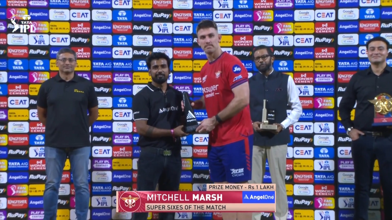 IPL 2026 M59: LSG vs CSK - Angel One Super Sixes of the Match - Mitchell Marsh