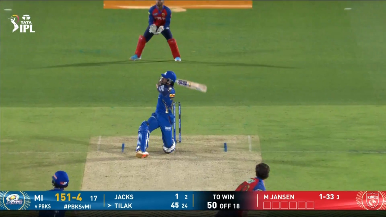 IPL 2026 M58: PBKS vs MI - Tilak Varma Six