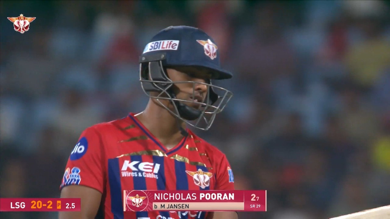 IPL 2026 M68: LSG vs PBKS - Nicholas Pooran Wicket background
