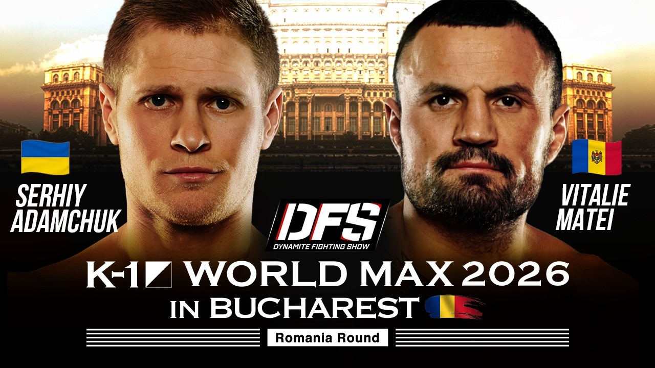Serhiy Adamchuk vs Vitalie Matei | FULL FIGHT |K-1 WORLD MAX-70kg TOURNAMENT IN BUCHAREST Apr.3,2026 background