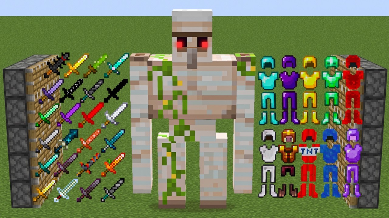 all sword + iron golem + all armor = ?