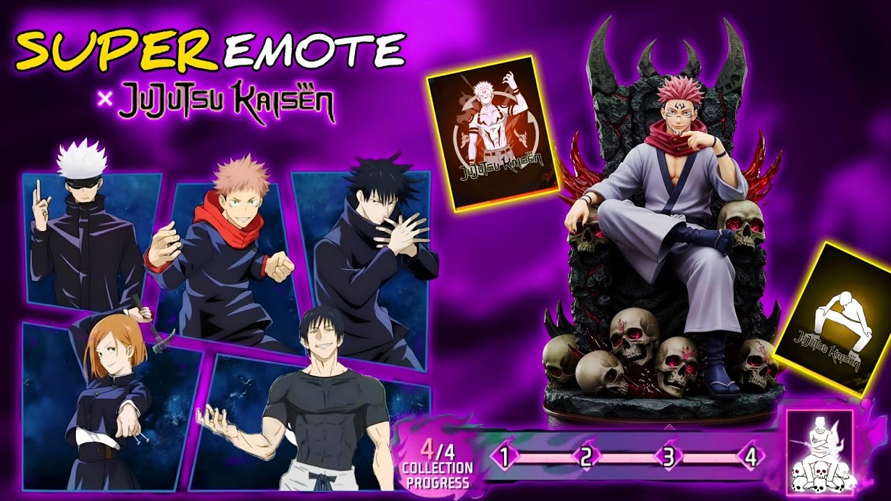 Ff X Jujutsu Kaisen Free Bundle & Super Emote 💥🤯| free fire new event | ff new event | new event ff background