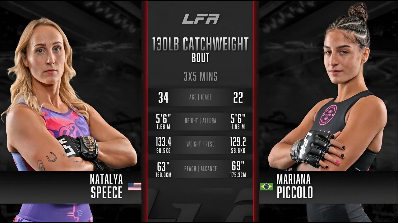 22-year old hot prospect Mariana Piccolo vs Natalya Speece | LFA MMA 215 | LFA Fights background