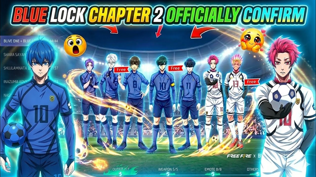 FF X Blue Lock Chapter 2 Officially Confirm π₯π | Blue Lock Chapter 2 Bundle & Emote Full Reviewπ€―π₯