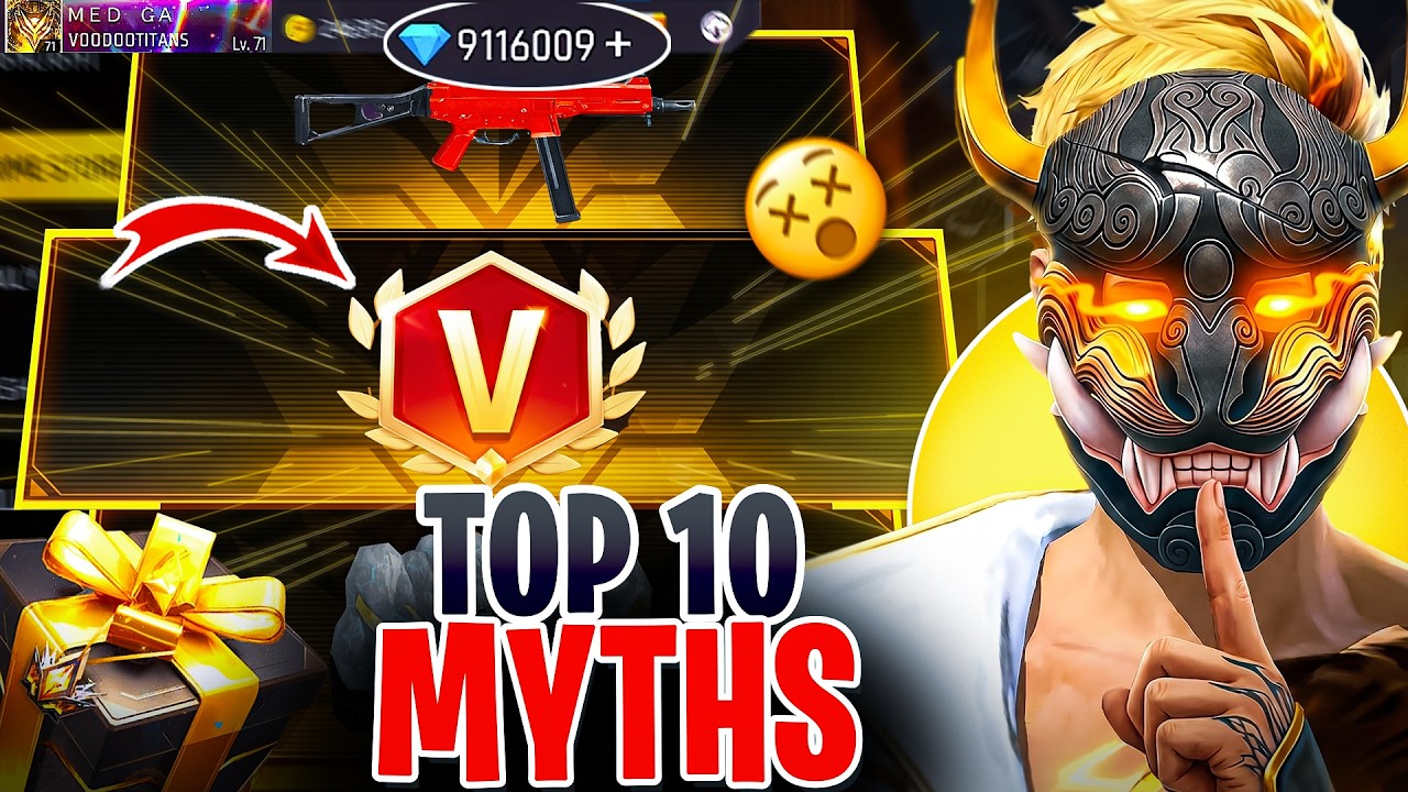 Top 10 Myths of 2026 🤯 in 7 Year Old FREE FIRE ID😱 ₹10,00,000 wasted - Garena Free Fire