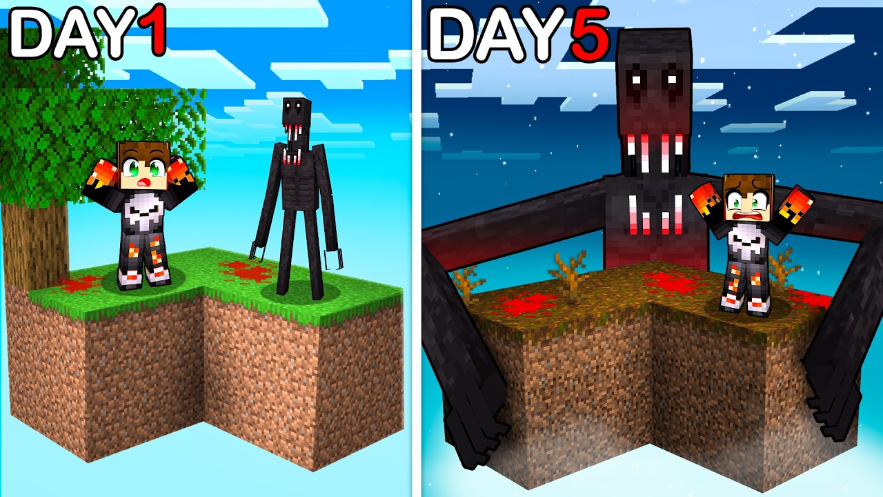 SURVIVING THE SCARIEST SKYBLOCK IN MINECRAFT!! background